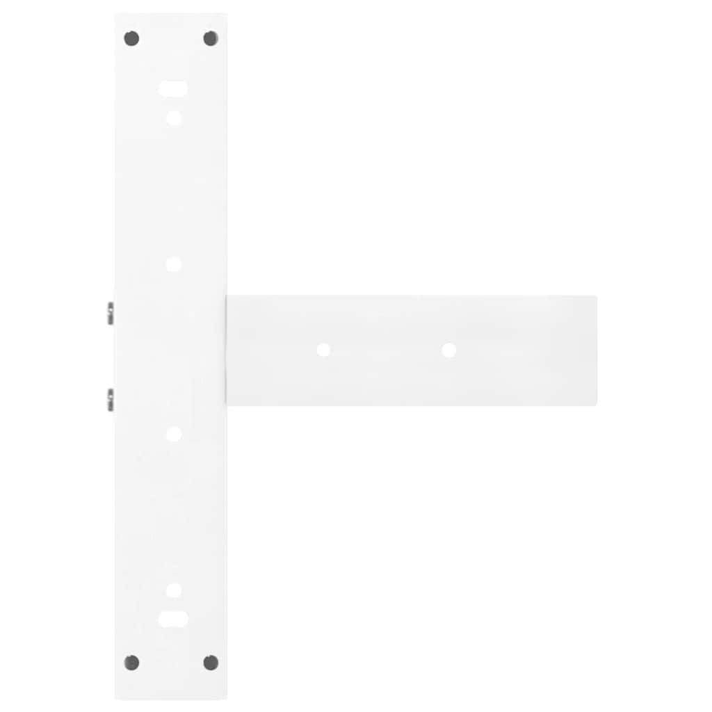 Barbordben T-formet 2 stk hvit 50x35x(100-101) cm stål