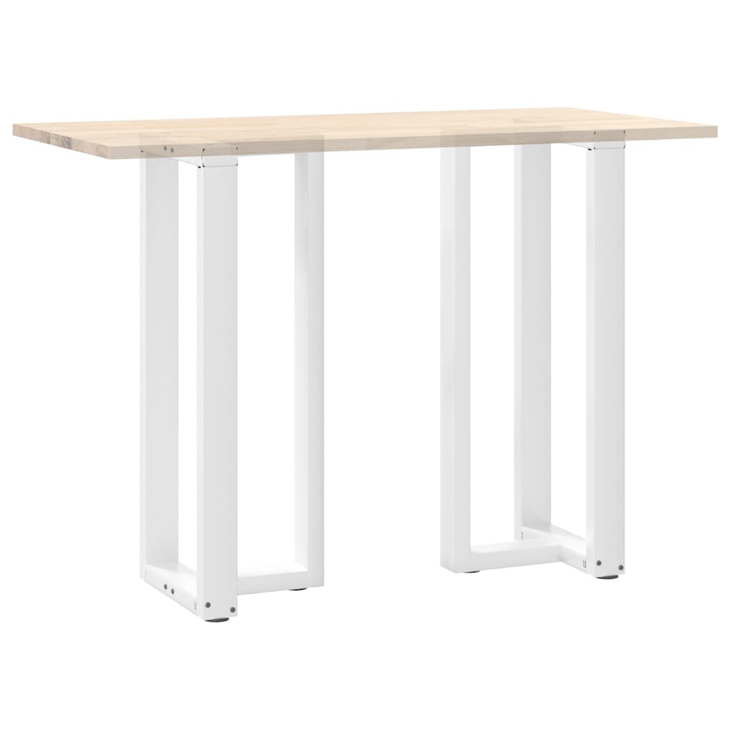 Barbordben T-formet 2 stk hvit 50x35x(100-101) cm stål