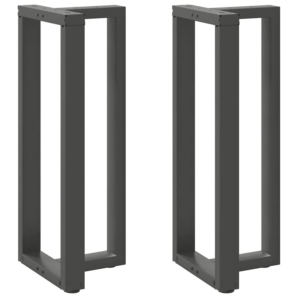 Bar table legs T-shaped 2 pcs anthracite 50x35x(100-101) cm steel