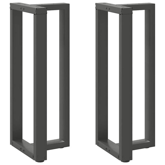 Bar table legs T-shaped 2 pcs anthracite 50x35x(100-101) cm steel