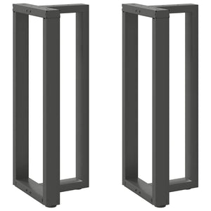 Bar table legs T-shaped 2 pcs anthracite 50x35x(100-101) cm steel
