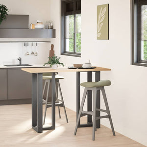 Bar table legs T-shaped 2 pcs anthracite 50x35x(100-101) cm steel