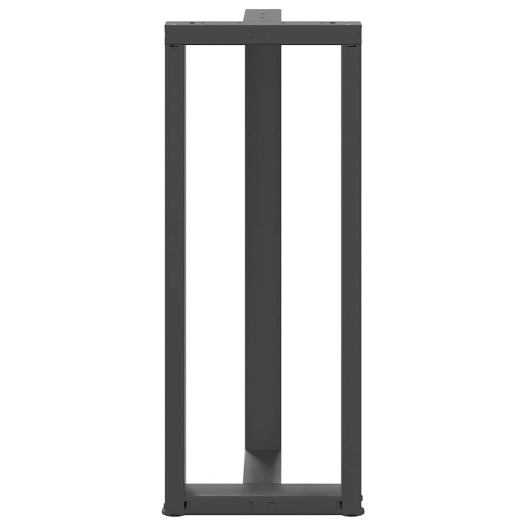 Bar table legs T-shaped 2 pcs anthracite 50x35x(100-101) cm steel