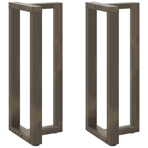 Barbordben T-formet 2 stk naturell 50x35x(100-101) cm stål