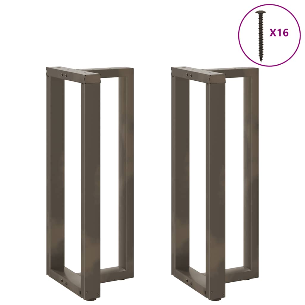 Barbordben T-formet 2 stk naturell 50x35x(100-101) cm stål