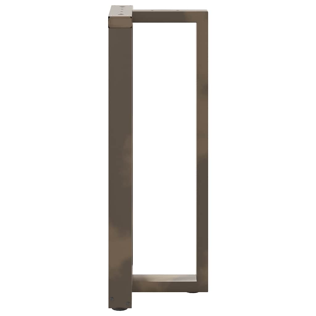 Barbordben T-formet 2 stk naturell 50x35x(100-101) cm stål