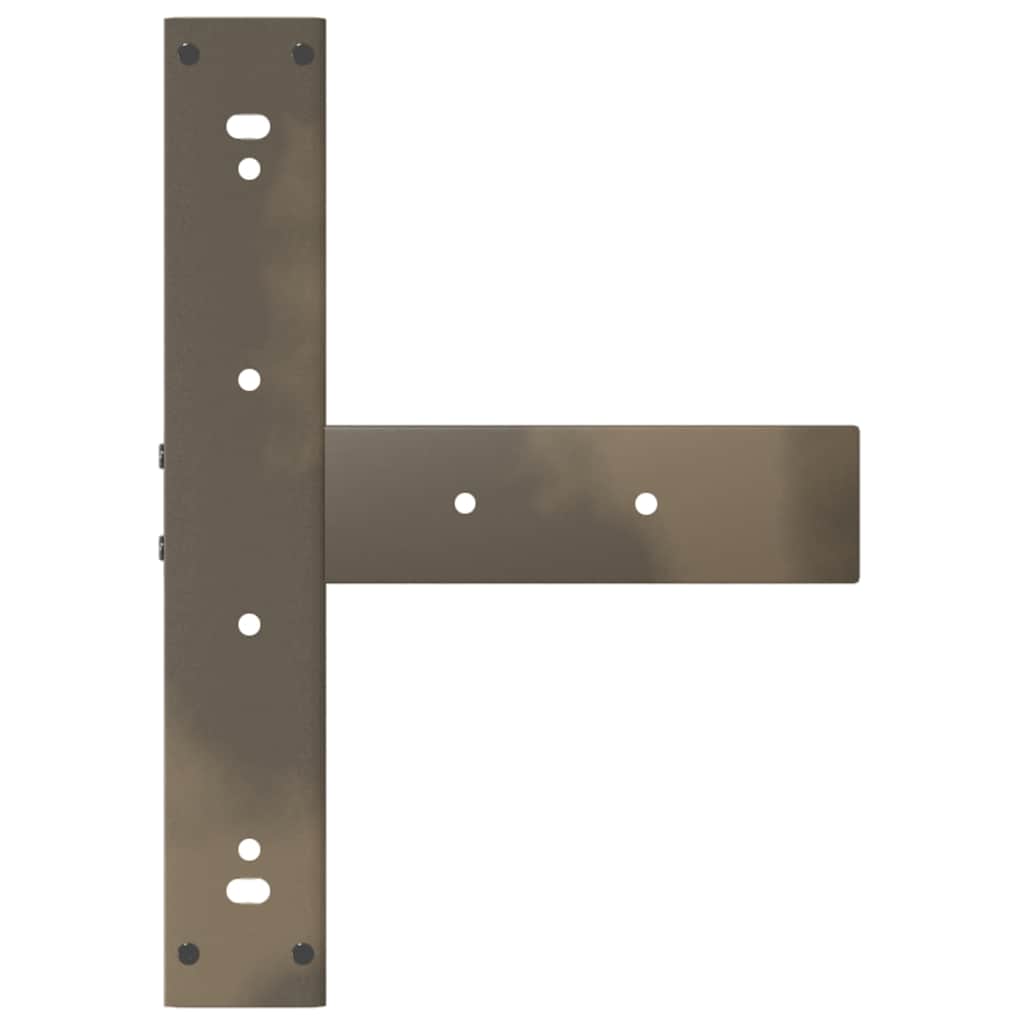 Barbordben T-formet 2 stk naturell 50x35x(100-101) cm stål
