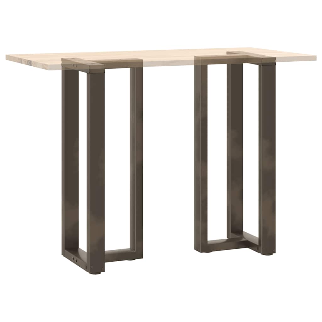 Barbordben T-formet 2 stk naturell 50x35x(100-101) cm stål