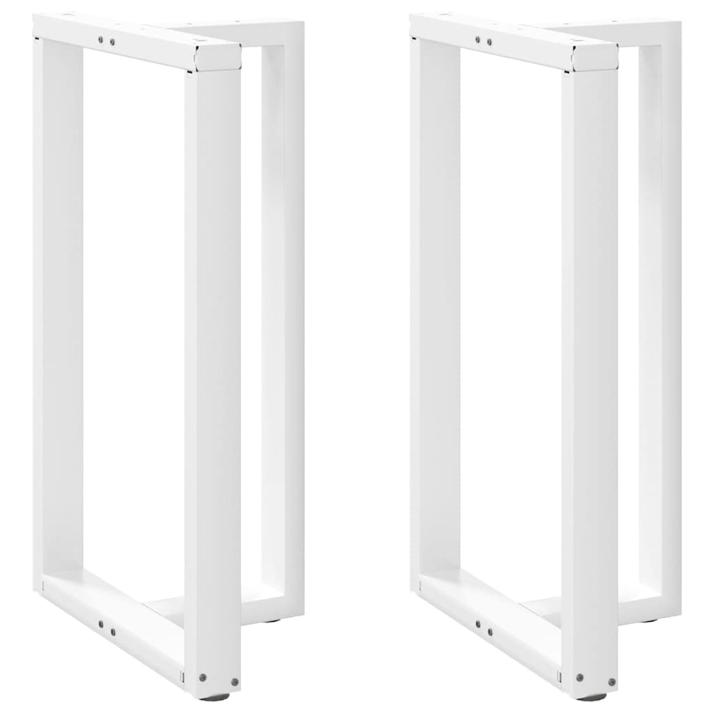 Barbordben T-formet 2 stk hvit 60x35x(100-101) cm stål