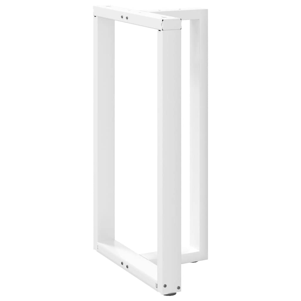 Barbordben T-formet 2 stk hvit 60x35x(100-101) cm stål