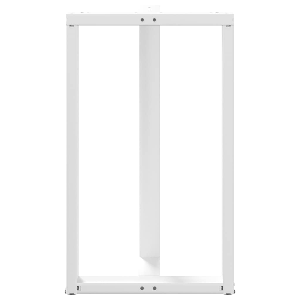 Barbordben T-formet 2 stk hvit 60x35x(100-101) cm stål