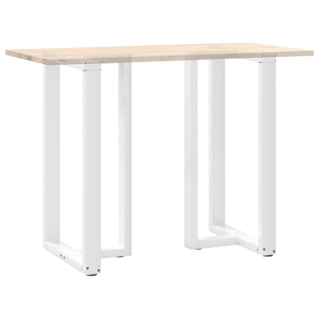 Barbordben T-formet 2 stk hvit 60x35x(100-101) cm stål