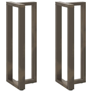 Barbordben T-formet 2 stk naturell 40x35x(110-111) cm stål
