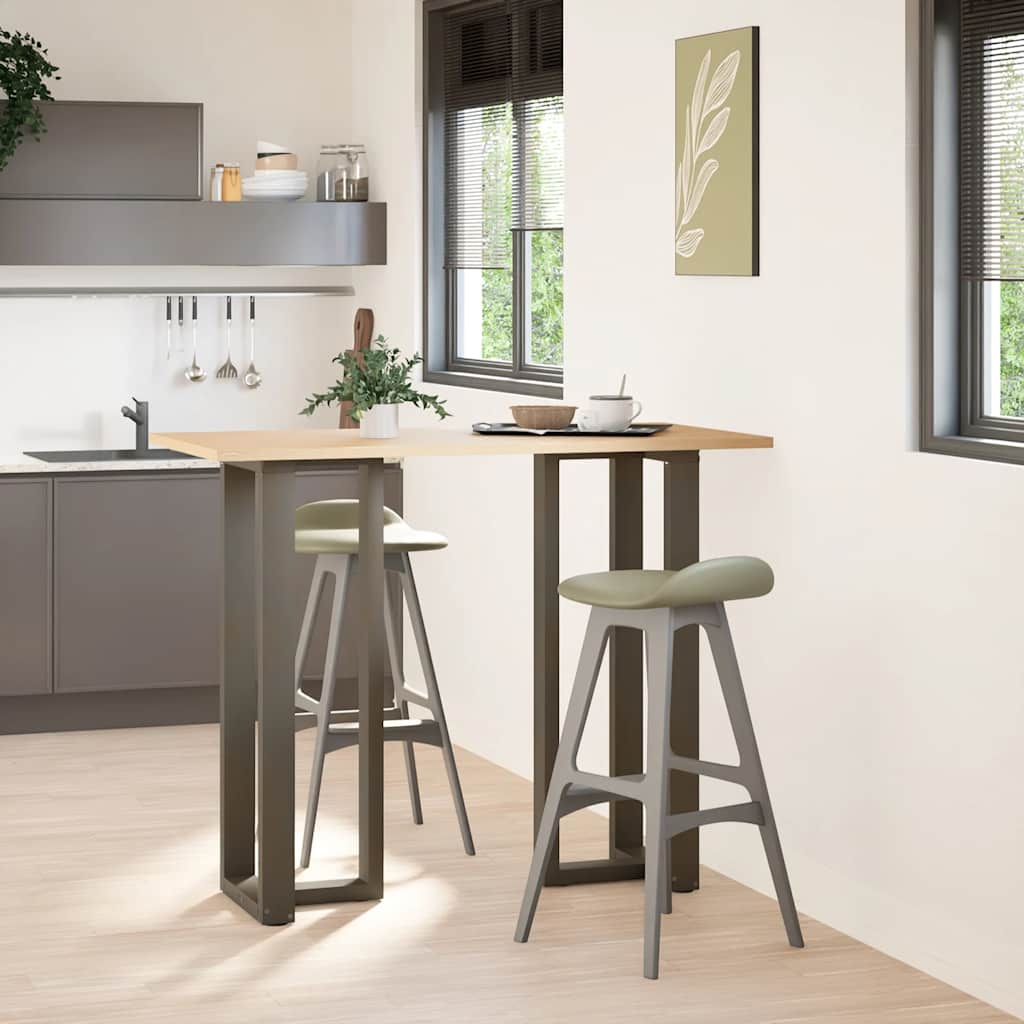 Barbordben T-formet 2 stk naturell 40x35x(110-111) cm stål