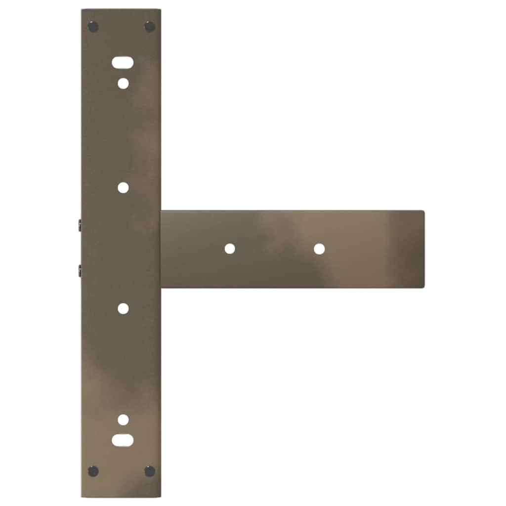 Barbordben T-formet 2 stk naturell 40x35x(110-111) cm stål