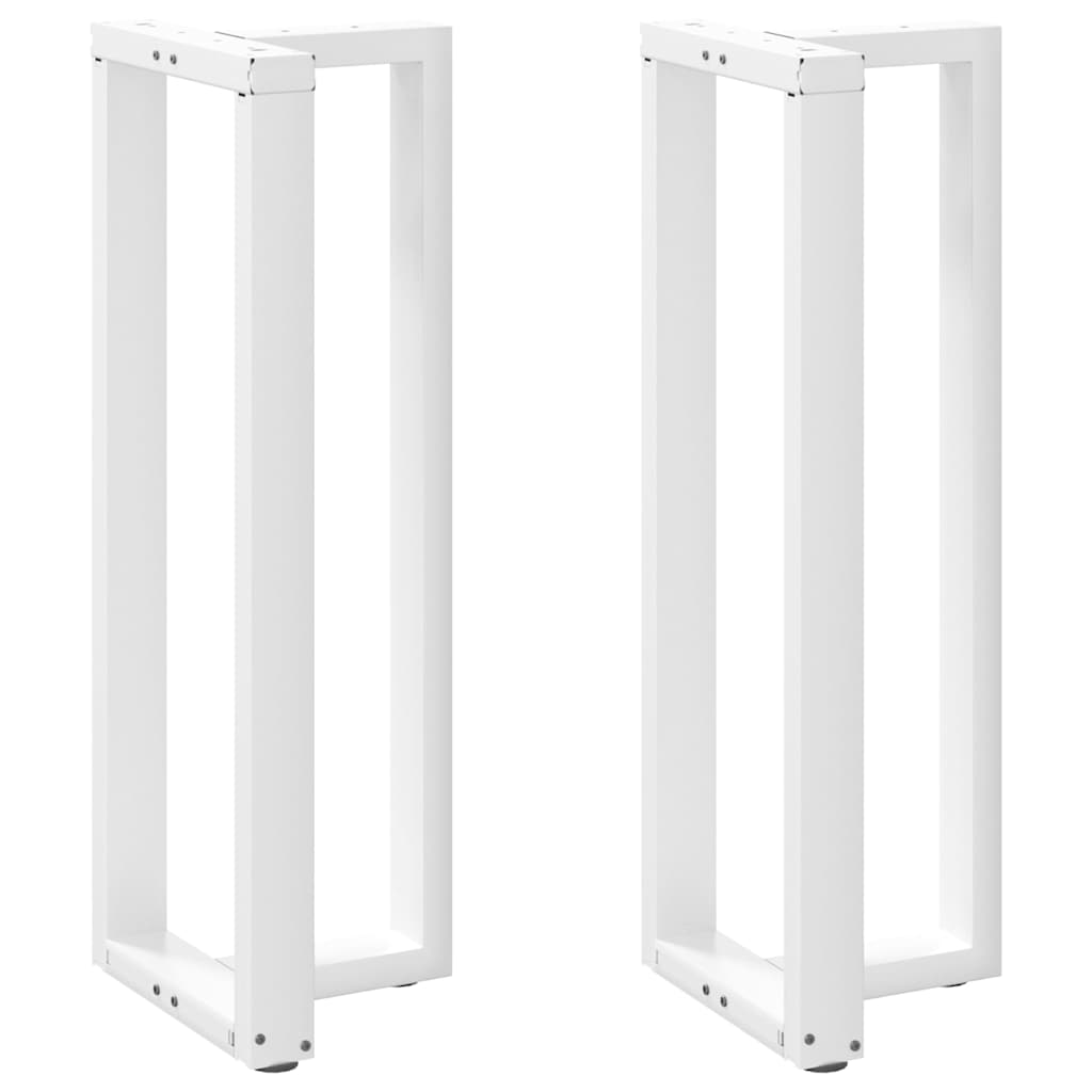 Barbordben T-formet 2 stk hvit 50x35x(110-111) cm stål