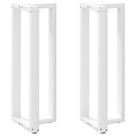 Barbordben T-formet 2 stk hvit 50x35x(110-111) cm stål