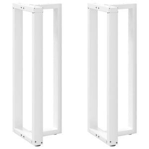 Barbordben T-formet 2 stk hvit 50x35x(110-111) cm stål