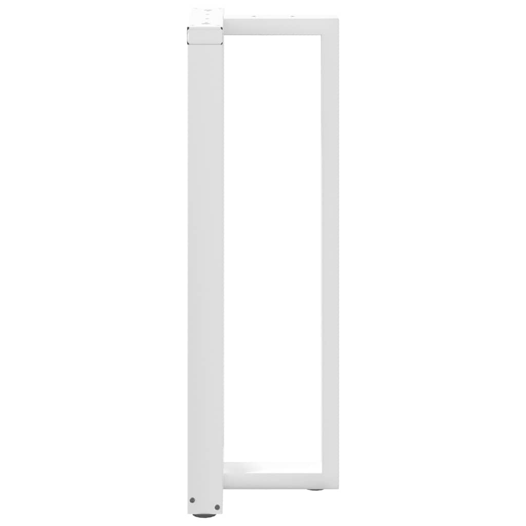 Barbordben T-formet 2 stk hvit 50x35x(110-111) cm stål