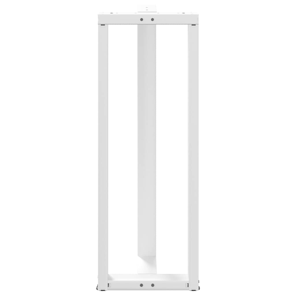 Barbordben T-formet 2 stk hvit 50x35x(110-111) cm stål