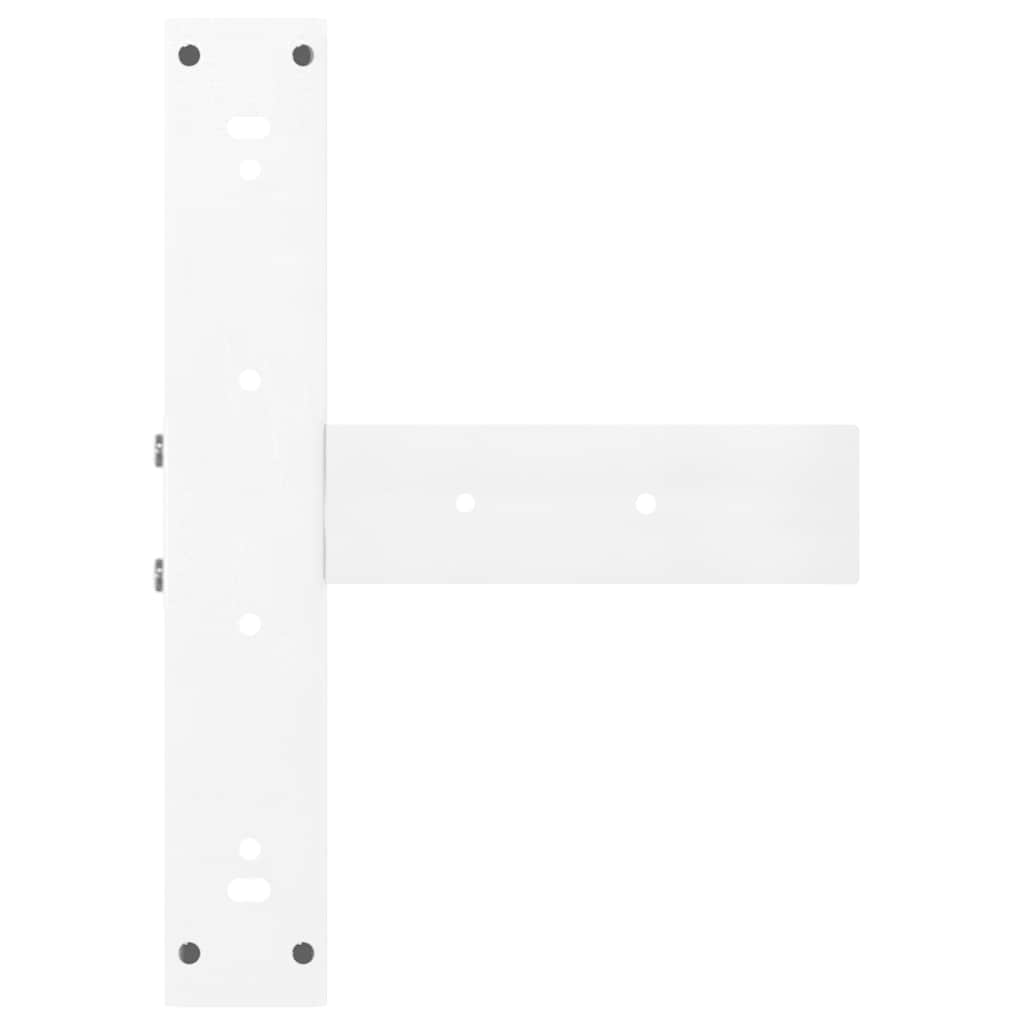 Barbordben T-formet 2 stk hvit 50x35x(110-111) cm stål