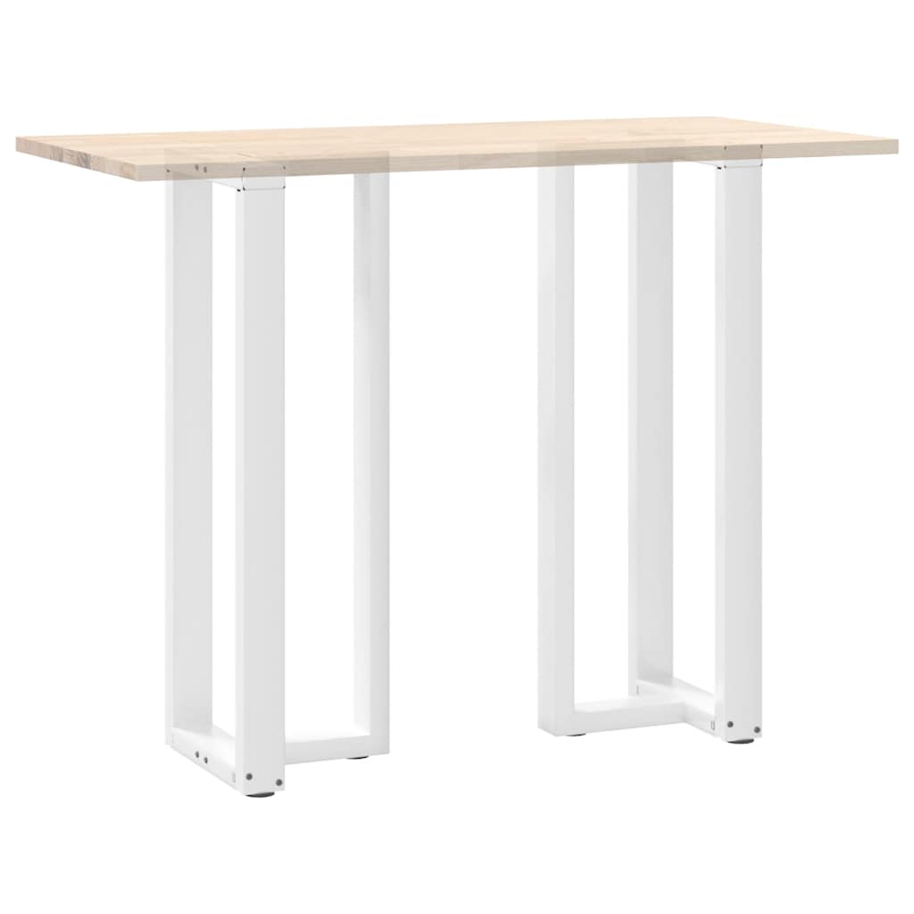 Barbordben T-formet 2 stk hvit 50x35x(110-111) cm stål