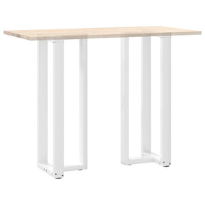 Barbordben T-formet 2 stk hvit 50x35x(110-111) cm stål