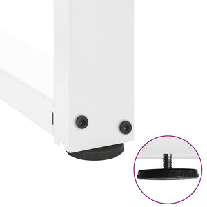 Barbordben T-formet 2 stk hvit 50x35x(110-111) cm stål