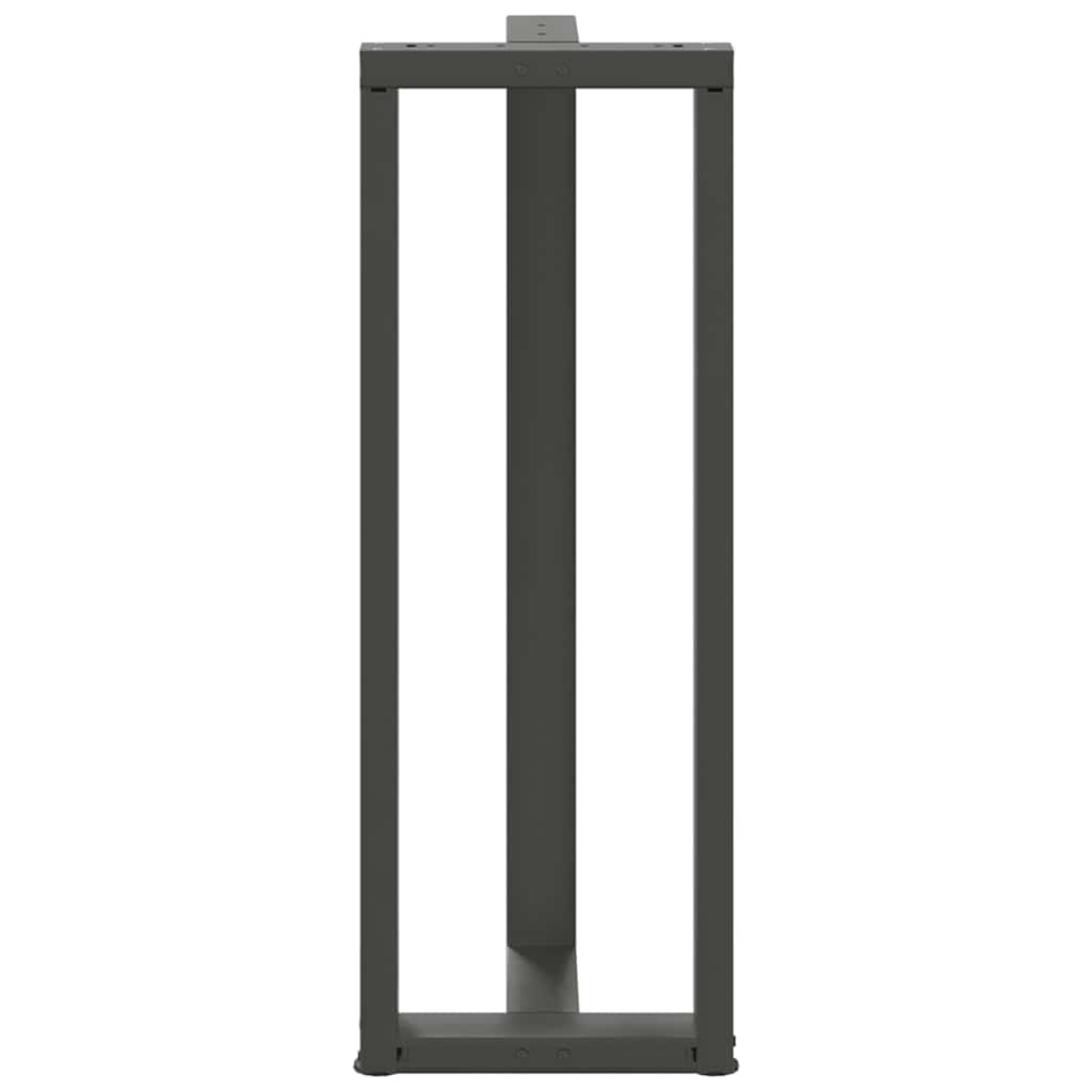 Bar table legs T-shaped 2 pcs anthracite 50x35x(110-111) cm steel