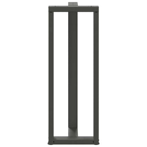 Bar table legs T-shaped 2 pcs anthracite 50x35x(110-111) cm steel