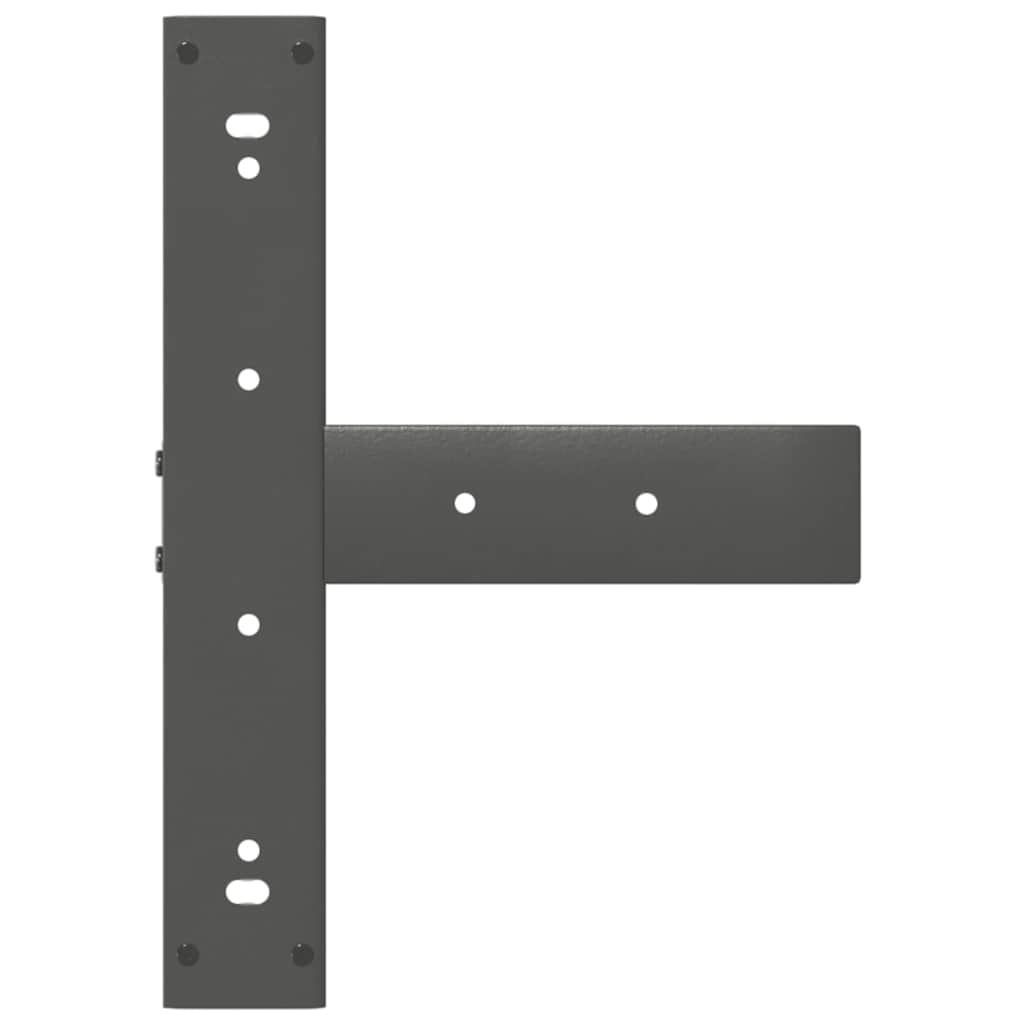 Bar table legs T-shaped 2 pcs anthracite 50x35x(110-111) cm steel
