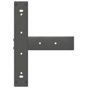 Bar table legs T-shaped 2 pcs anthracite 50x35x(110-111) cm steel