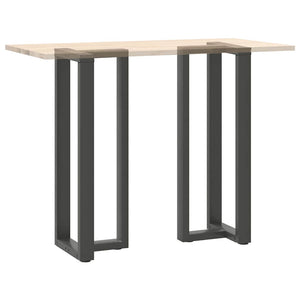 Bar table legs T-shaped 2 pcs anthracite 50x35x(110-111) cm steel