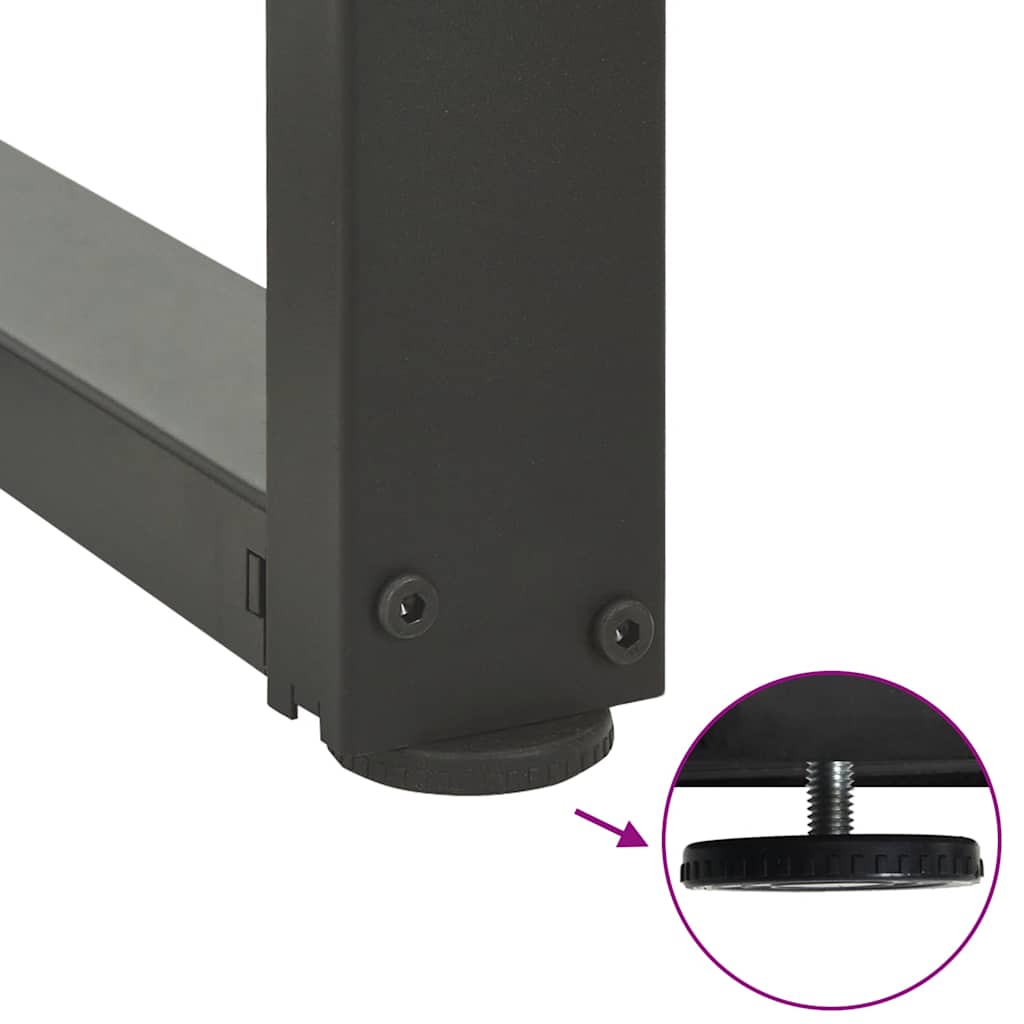 Bar table legs T-shaped 2 pcs anthracite 50x35x(110-111) cm steel