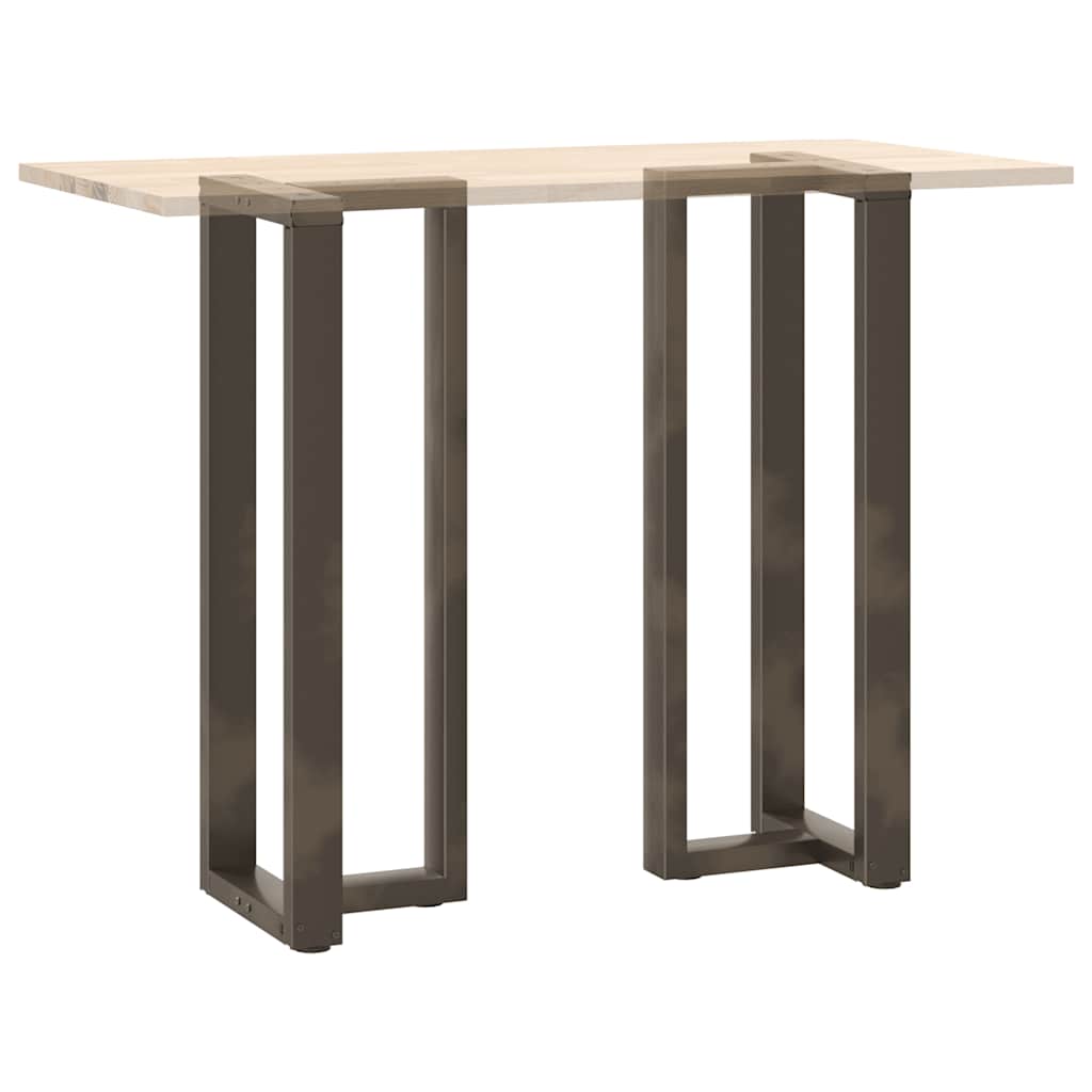 Barbordben T-formet 2 stk naturell 50x35x(110-111) cm stål