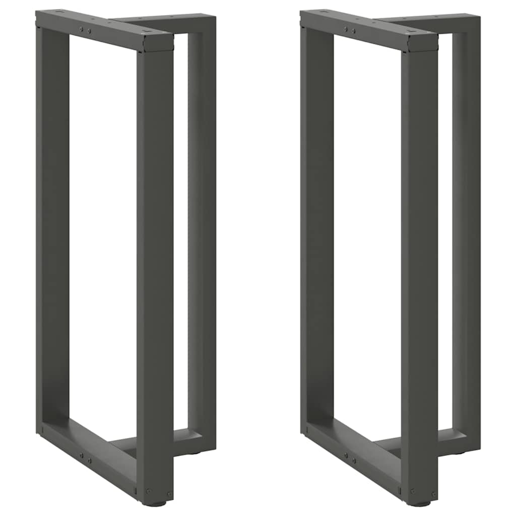 Barbordben T-formet 2 stk antrasitt 60x35x(110-111) cm stål
