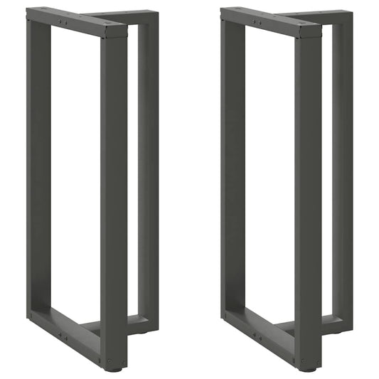 Barbordben T-formet 2 stk antrasitt 60x35x(110-111) cm stål