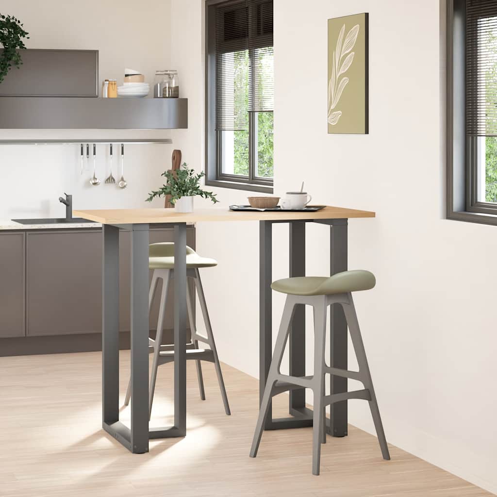 Barbordben T-formet 2 stk antrasitt 60x35x(110-111) cm stål