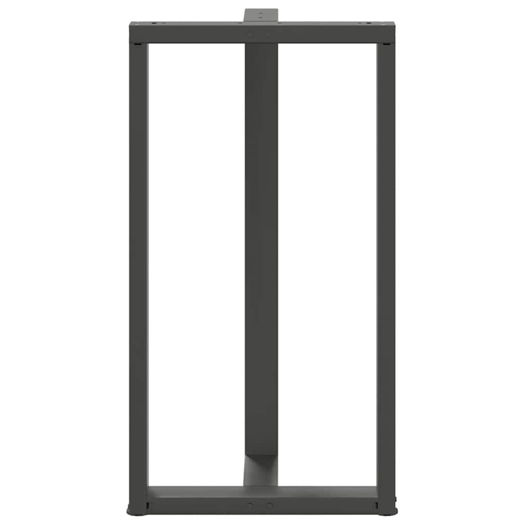 Barbordben T-formet 2 stk antrasitt 60x35x(110-111) cm stål