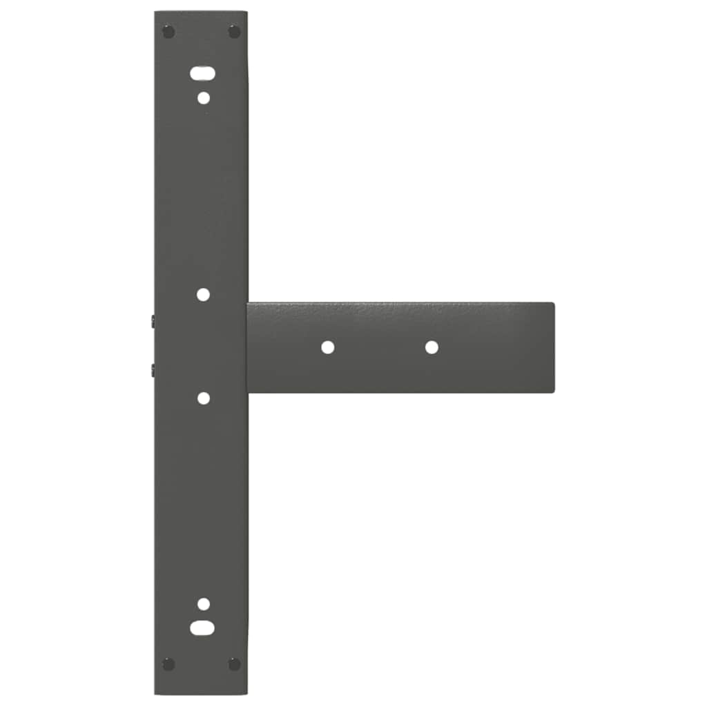 Barbordben T-formet 2 stk antrasitt 60x35x(110-111) cm stål