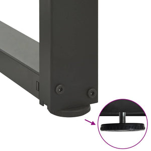 Barbordben T-formet 2 stk antrasitt 60x35x(110-111) cm stål