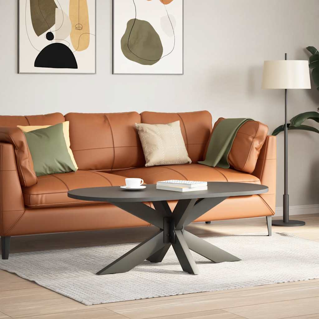 Salongbordben edderkopp form antrasitt 98x58x(42-43) cm stål