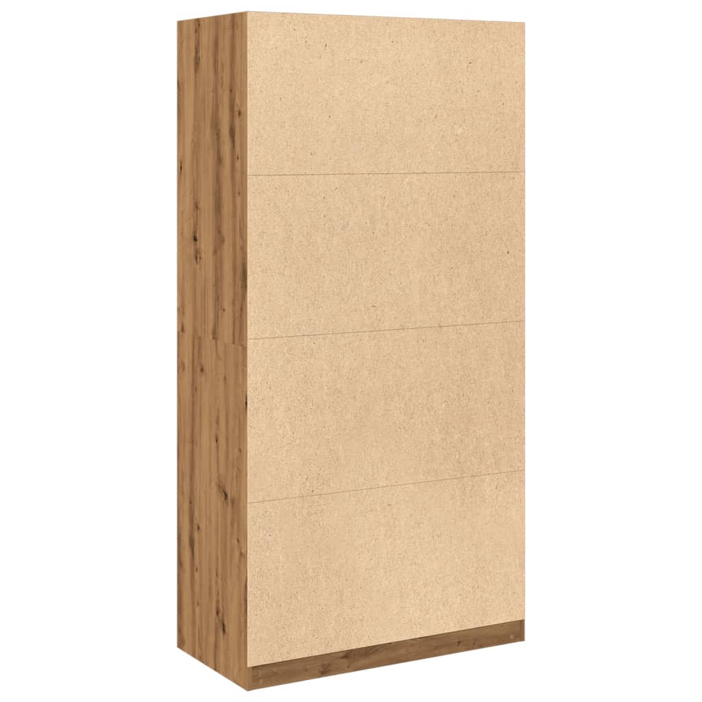 Garderobe artisan eik 100x50x200 cm konstruert tre