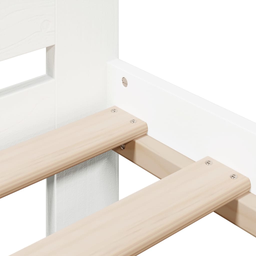 Sengeramme uten madrass hvit 75x190 cm heltre furu