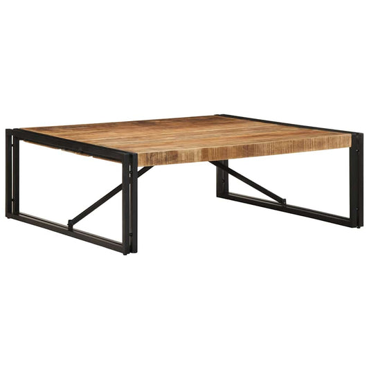 Salongbord 100x100x35 cm grovt heltre mangotre