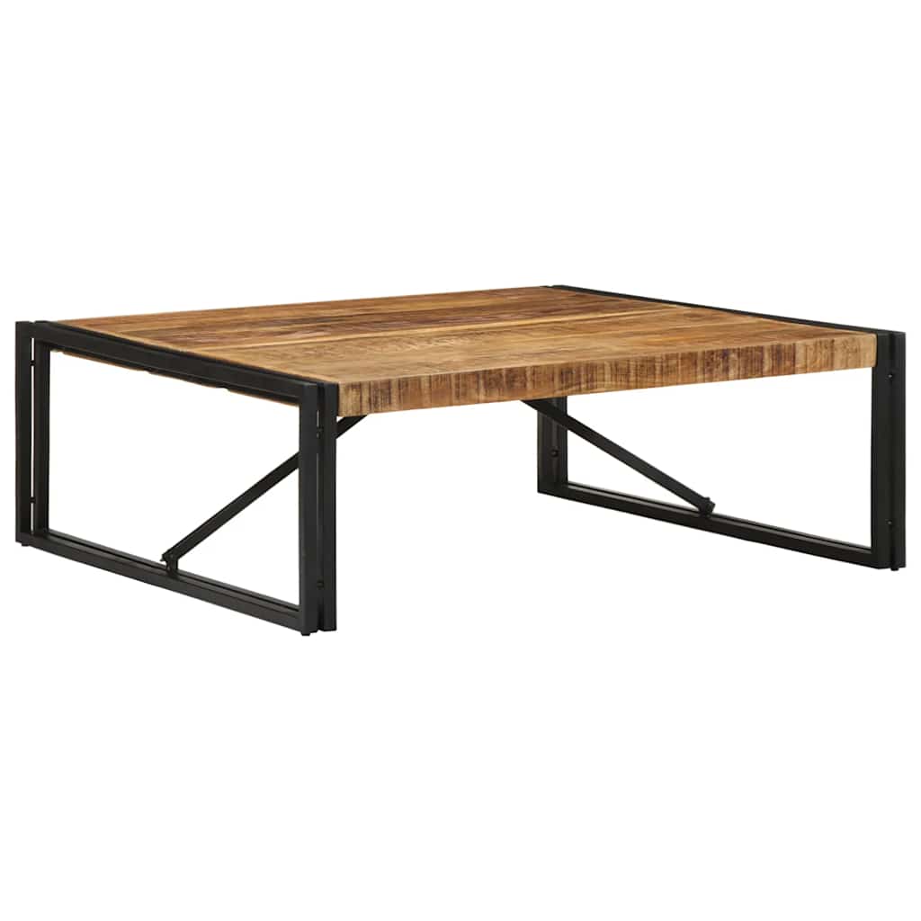 Salongbord 100x100x35 cm grovt heltre mangotre