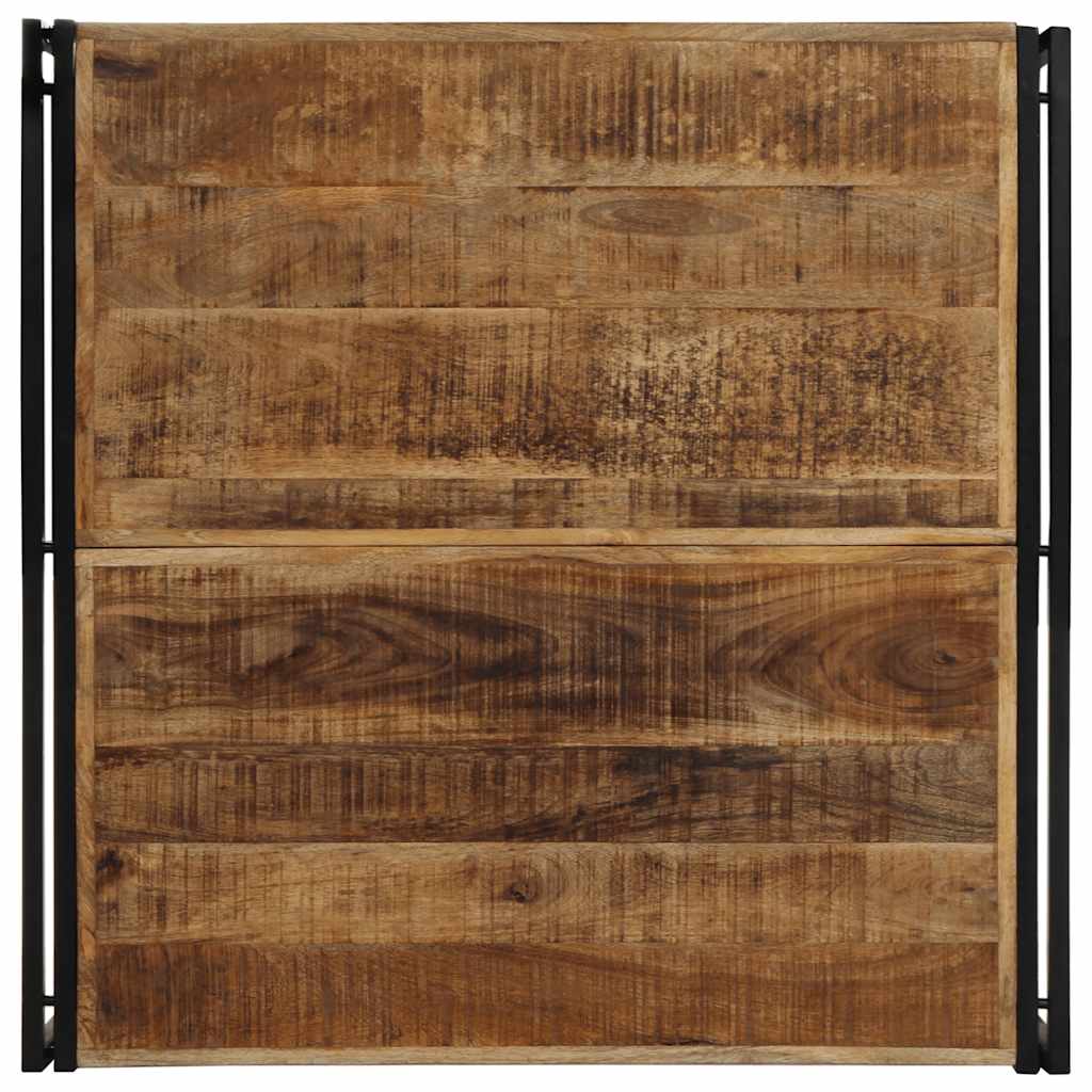 Salongbord 100x100x35 cm grovt heltre mangotre