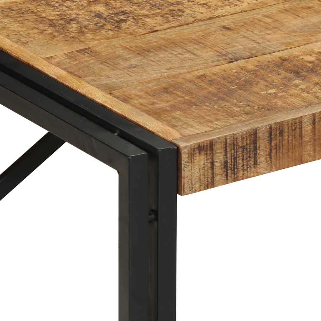 Salongbord 100x100x35 cm grovt heltre mangotre