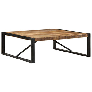 Salongbord 100x100x35 cm grovt heltre mangotre