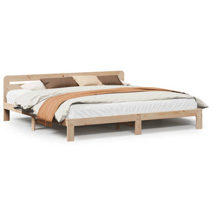 Sengeramme med madrass 200x200 cm heltre furu